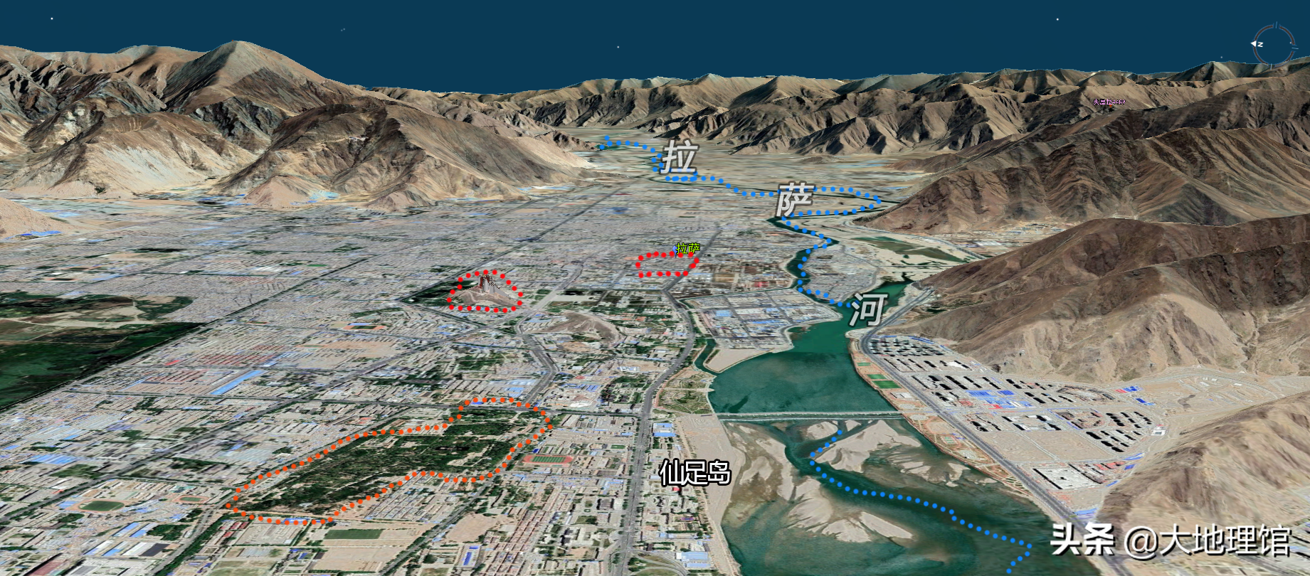 高清3D地图，看中国五大自治区的首府