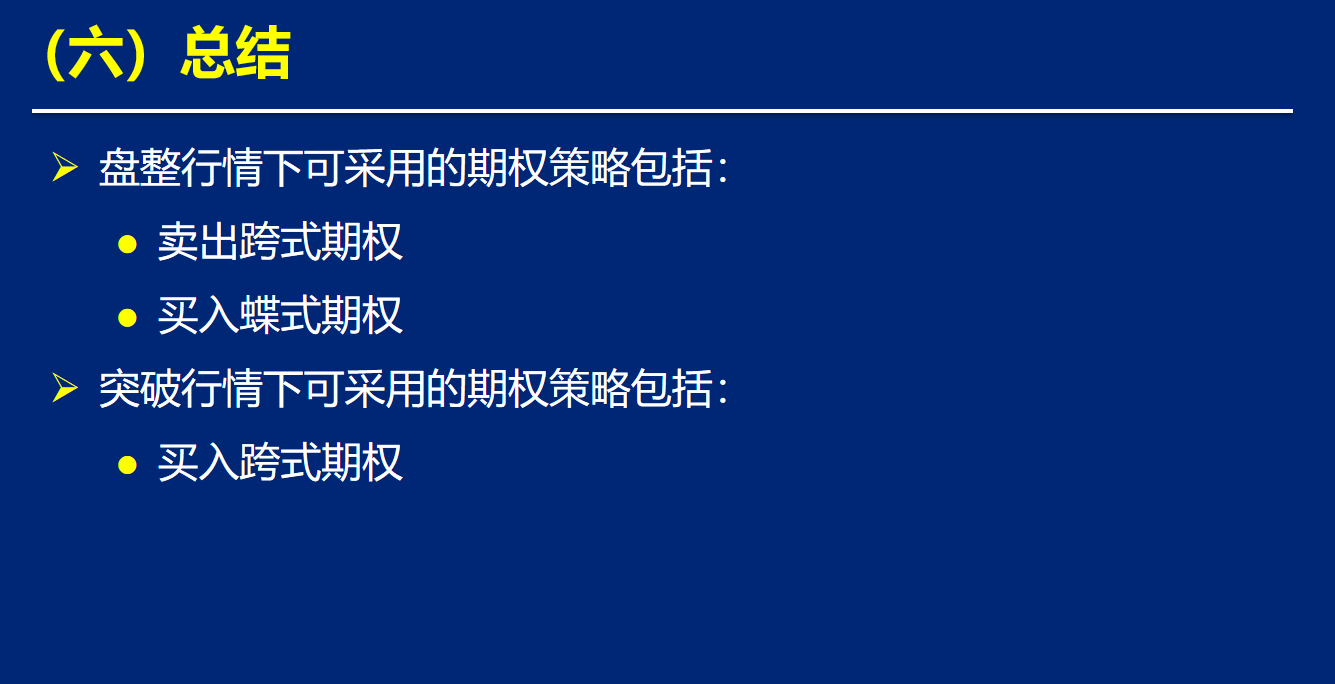 盘整行情期权交易策略