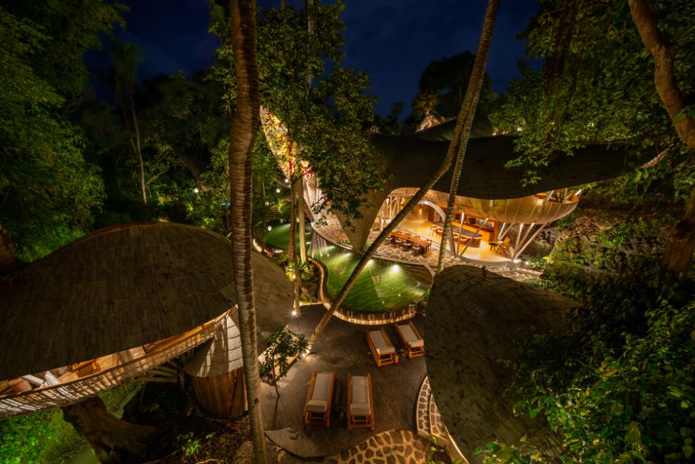 康养度假型酒店，这种设计风格，融合健康疗养与自然森林