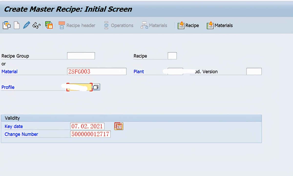 SAP PP C201使用ECR创建Recipe主数据