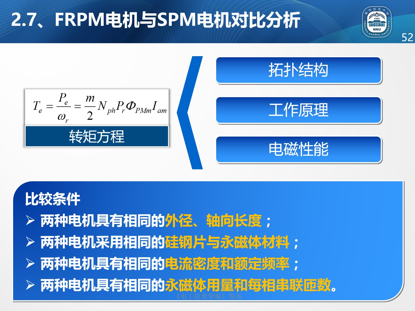 南京师范大学朱晓锋博士：磁通反向永磁电机