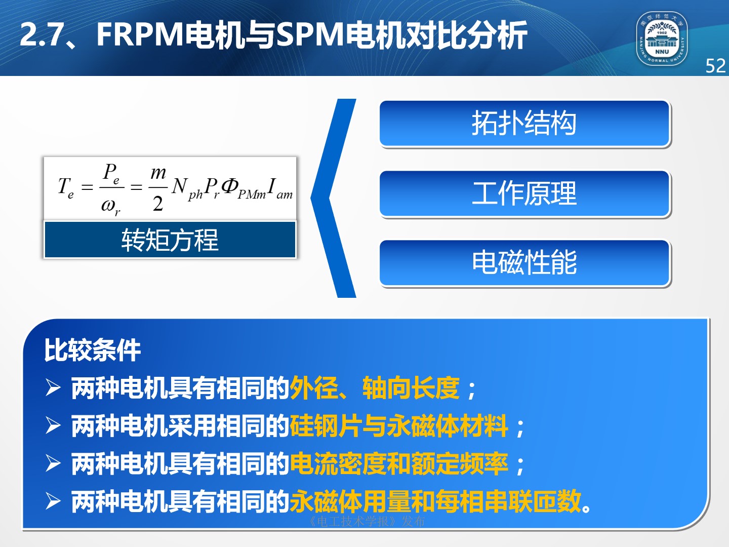 南京师范大学朱晓锋博士：磁通反向永磁电机