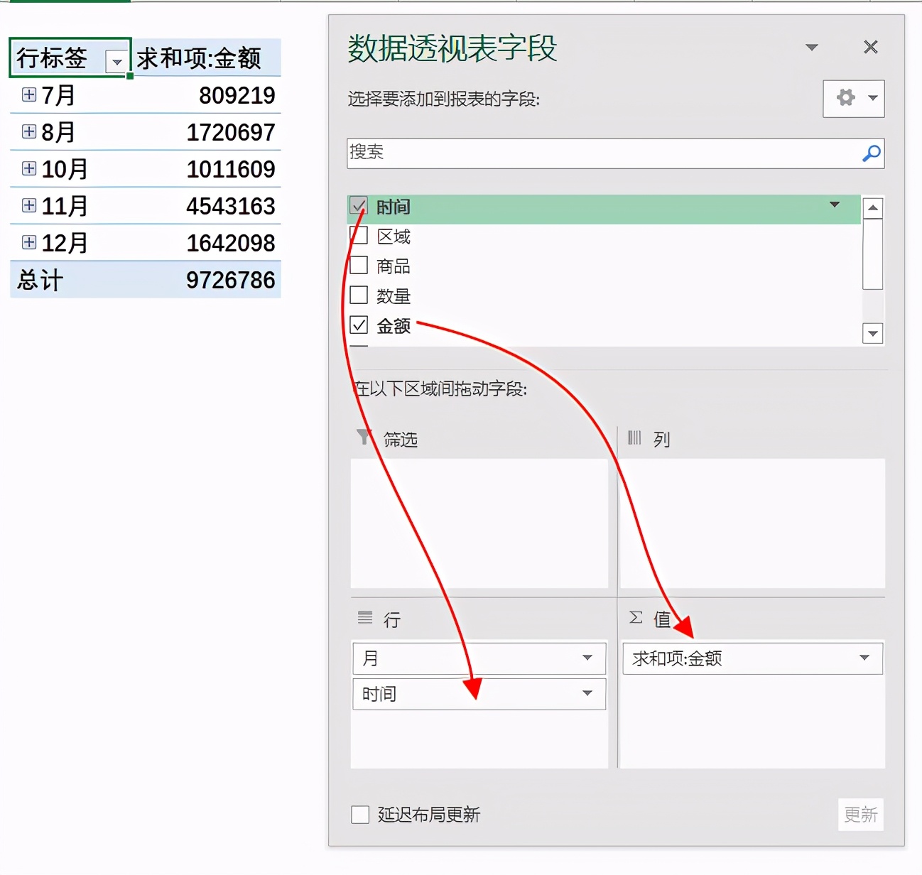 Excel数据透视表超级功能，快速汇总同比环比数据