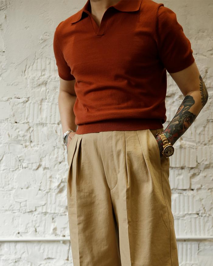 retro italian mafia style polo shirt