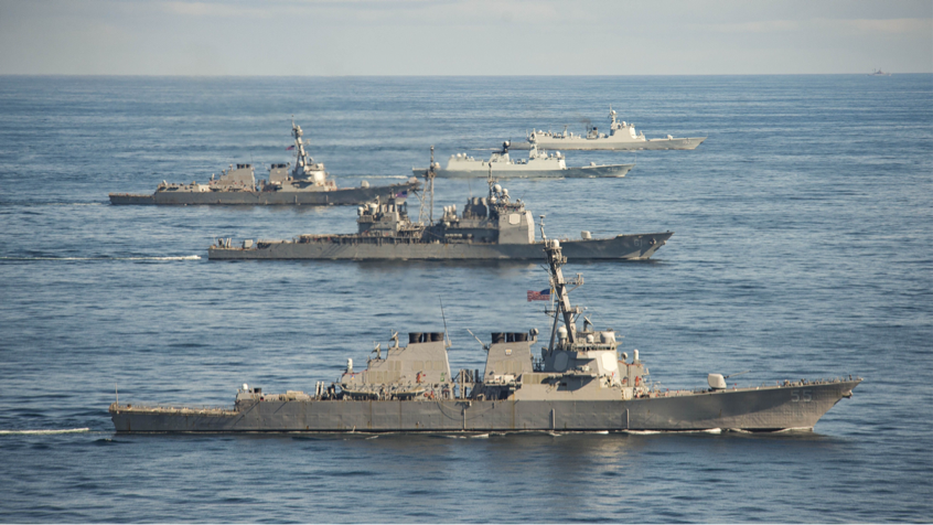 罕見！ 中國戰艦在台海追踪美艦，美軍高度緊張：擔心遭導彈襲擊