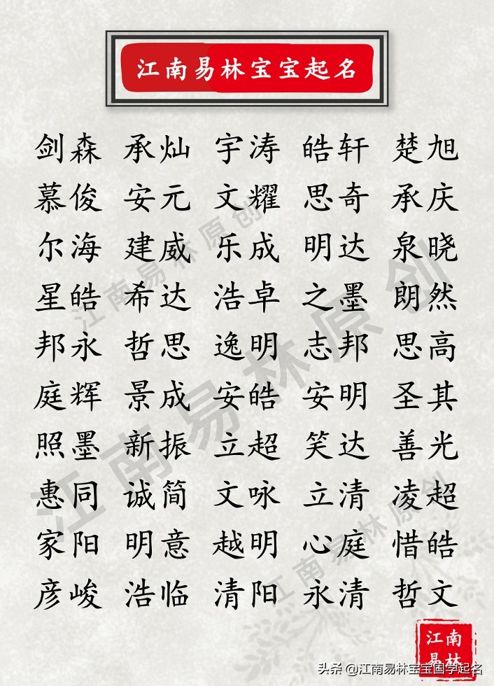 有寓意的名字： 200个有文采寓意的男孩名字，愿宝宝未来可期