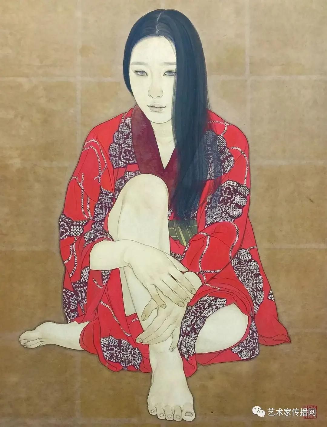 Appreciation of Works by Japanese Modern Painter Ayana Otake and Gongbi Fig...