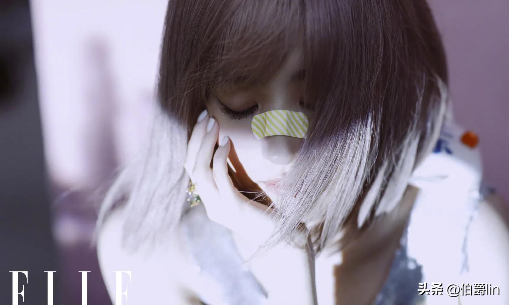 Modelling of cover of Liu Yifei magazine, 2 dimension pink sends beautiful girl and three-d cruel Sa, unpredicatable