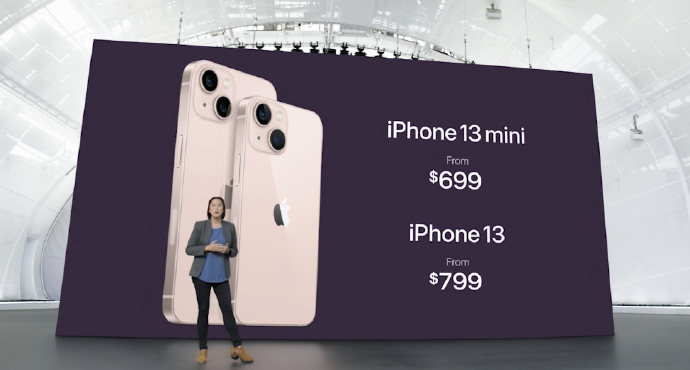 iPhone13与13mini发布：128G起步，刘海变小，拍照更