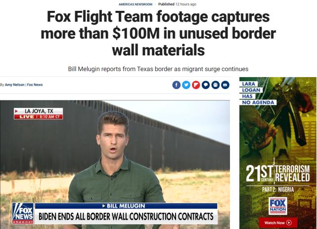 The border wall is unfinished, and the steel valued at more than 100 ...