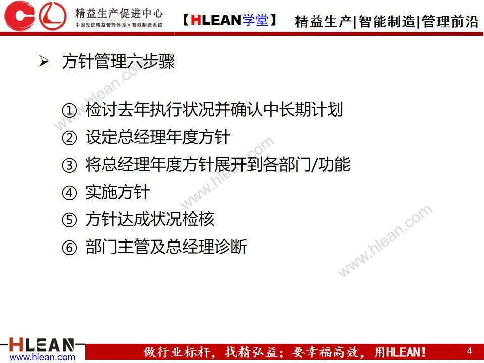 「精益学堂」方针管理的基本与实例