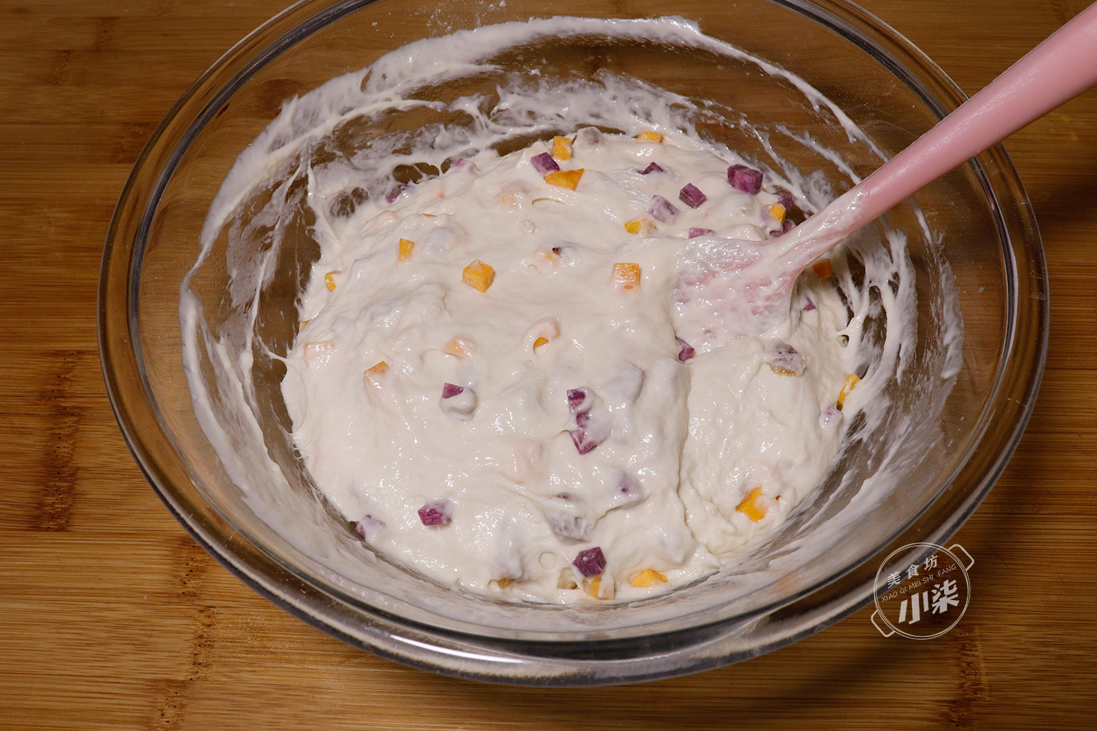 图片[9]-南瓜紫薯发糕做法 搅一搅 出锅不塌陷不回缩 比油条包子都好吃-起舞食谱网