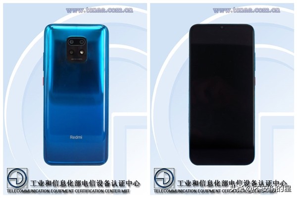 Redmi Note系列产品第一款5G新手机入网许可证：MTK天玑800/集成浴霸四摄
