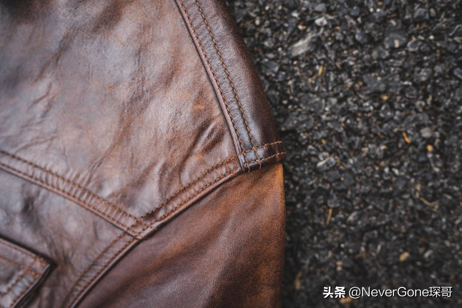 一件咔的一批的衬衣——加州小熊拼色皮衬衣