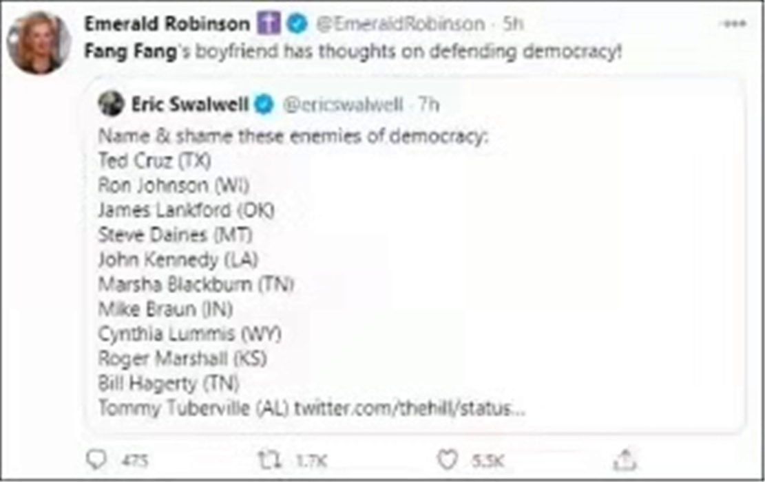 特朗普教唆支持者，準備�造反�？ �女間諜�卻登上美國熱搜榜