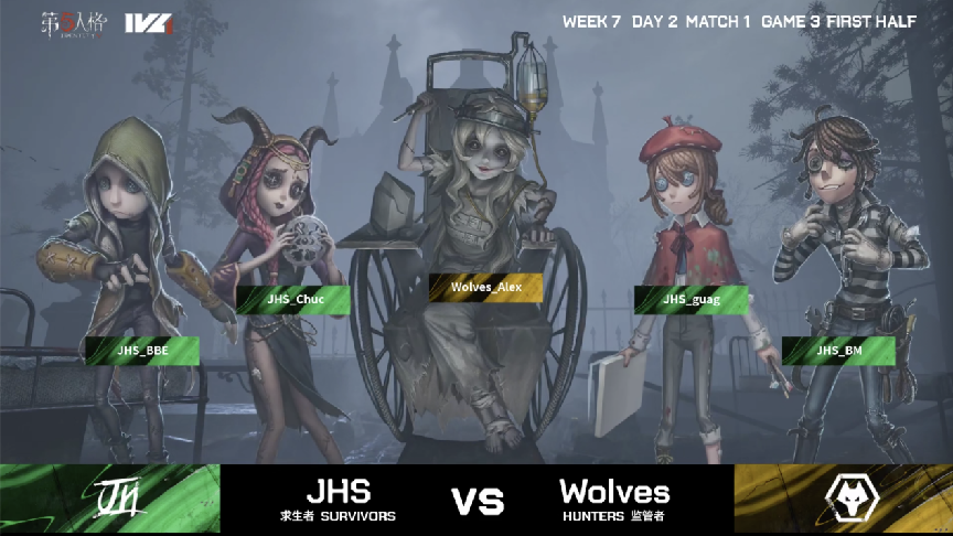 第五人格2021IVL夏季赛常规赛Wolves vs JHS 第三局