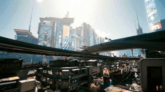 在赛博朋克2077里用延迟摄影记录夜之城