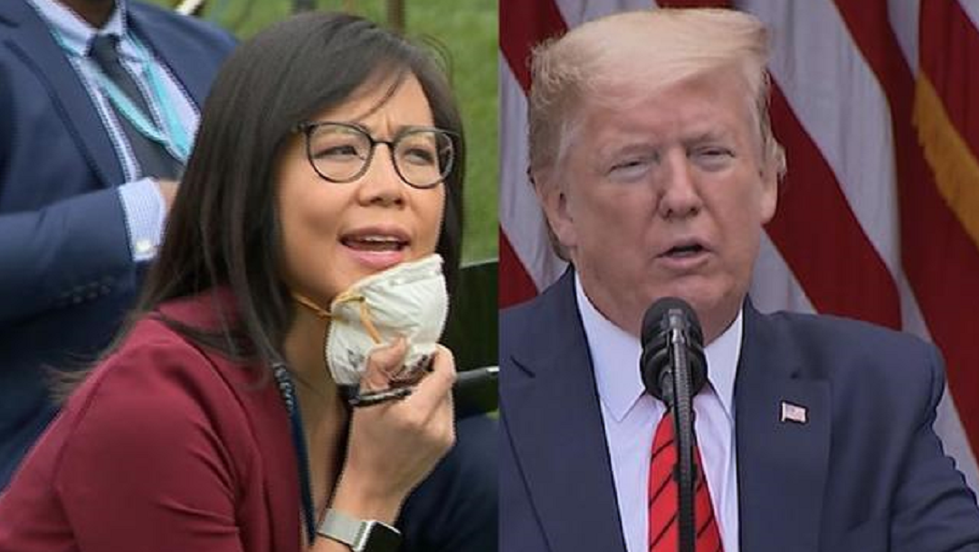 白宫发布会翻车！华裔女记者犀利发问，特朗普