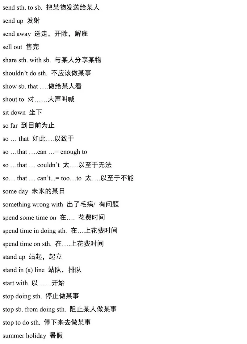 初一到初三英语，489个重点短语词组汇总，收藏打印