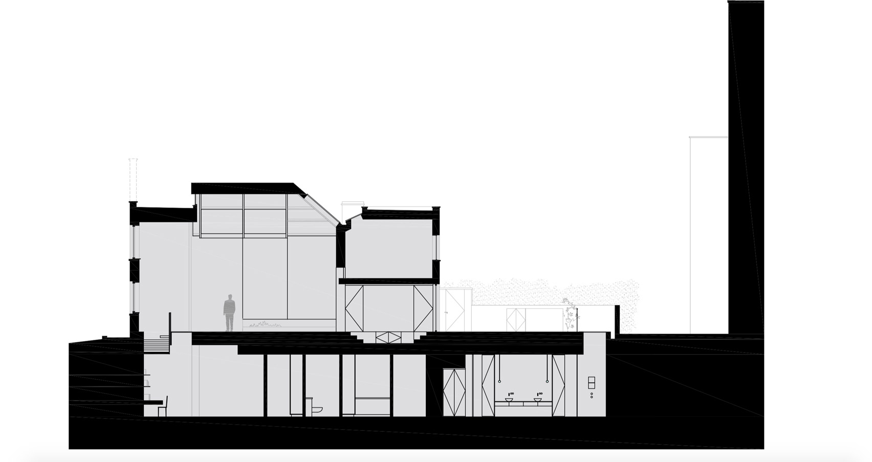 艺术家工作室改造的超高挑空LOFT住宅，四口之家与艺术藏品共舞