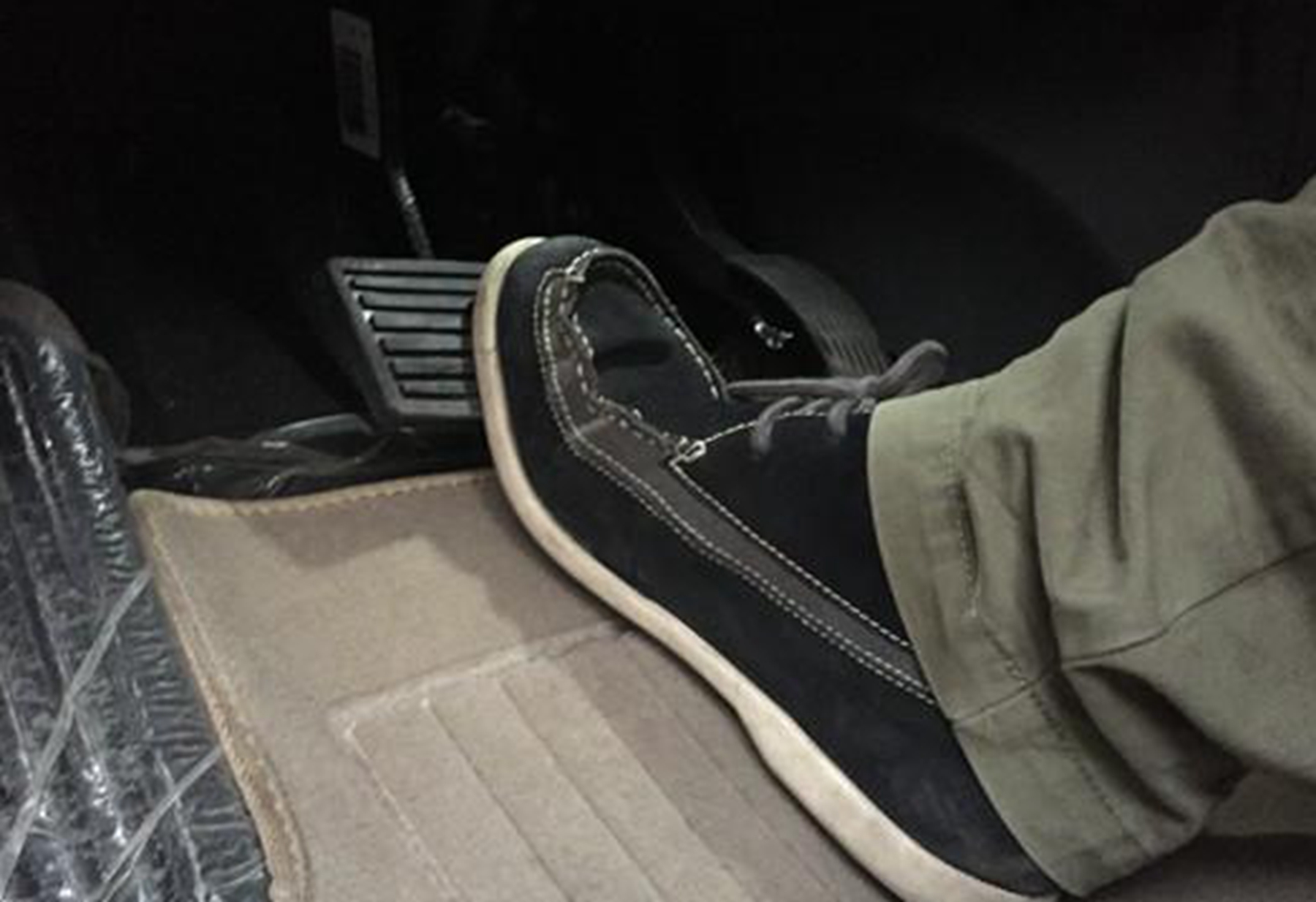 Severely step on the gas pedal or lightly step on the gas pedal, which