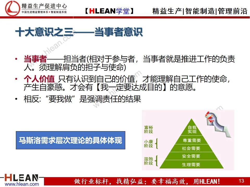 「精益學堂」豐田企業文化及十大意識