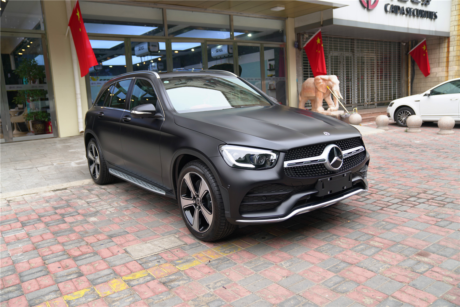 石家庄奔驰glc贴xpel隐形车衣磨砂哑光效果