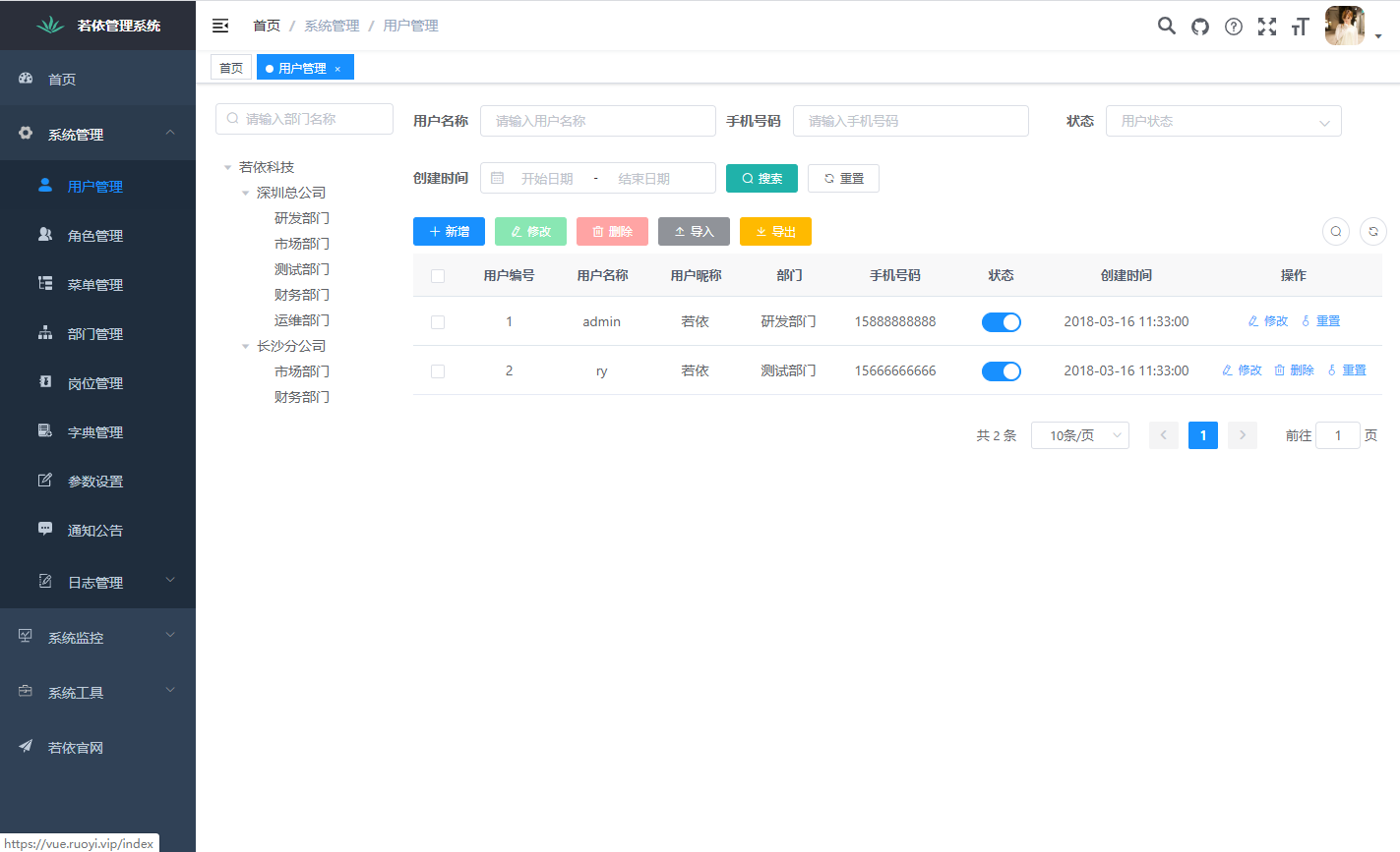 .NET程序员学习JAVA的最佳开源项目RuoYi