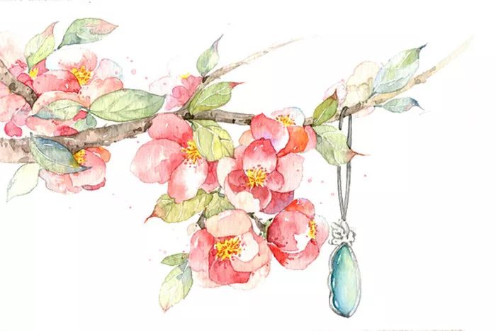 古风美物插画 | 裁为合欢扇，团团似明月