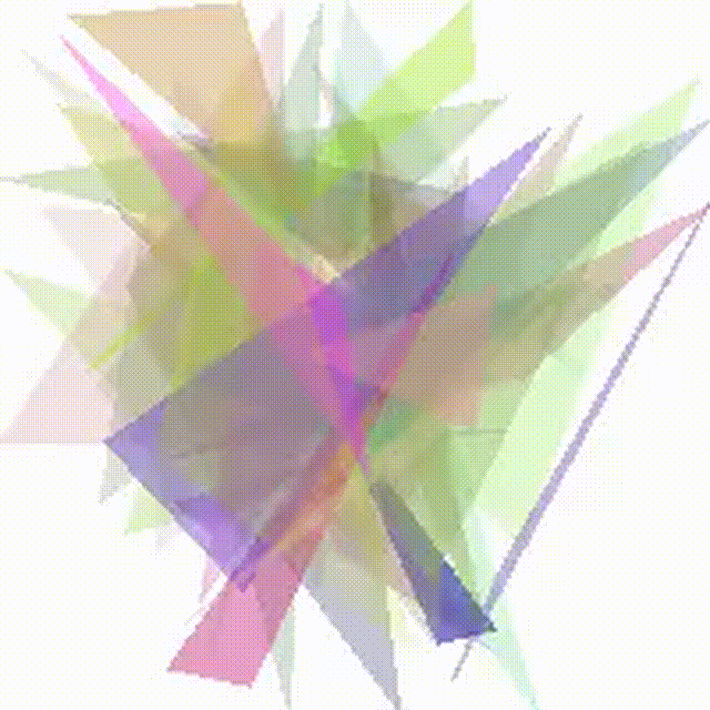 AI用50个三角形画出抽象版蒙娜丽莎，有股后现代的感觉了