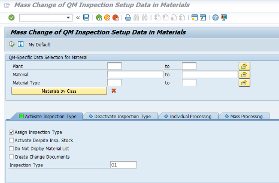 SAP QM QA08批量维护QMAT数据