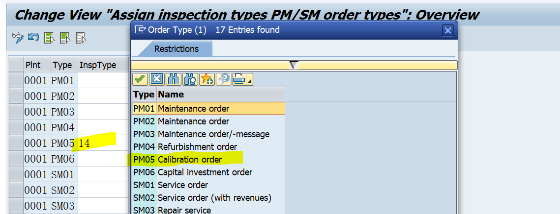 SAP PM初級系列之27–如何決定某種型別PM訂單檢驗批的檢驗型別？