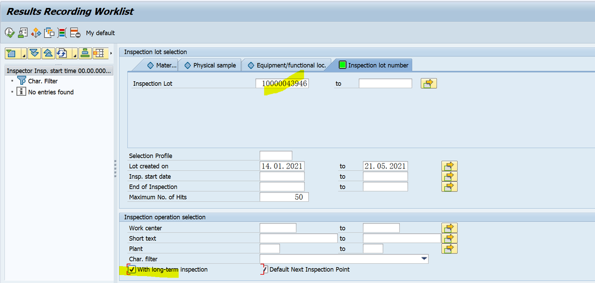 SAP QM 含有长期检验特性的检验批UD完成后还能录入检验结果？