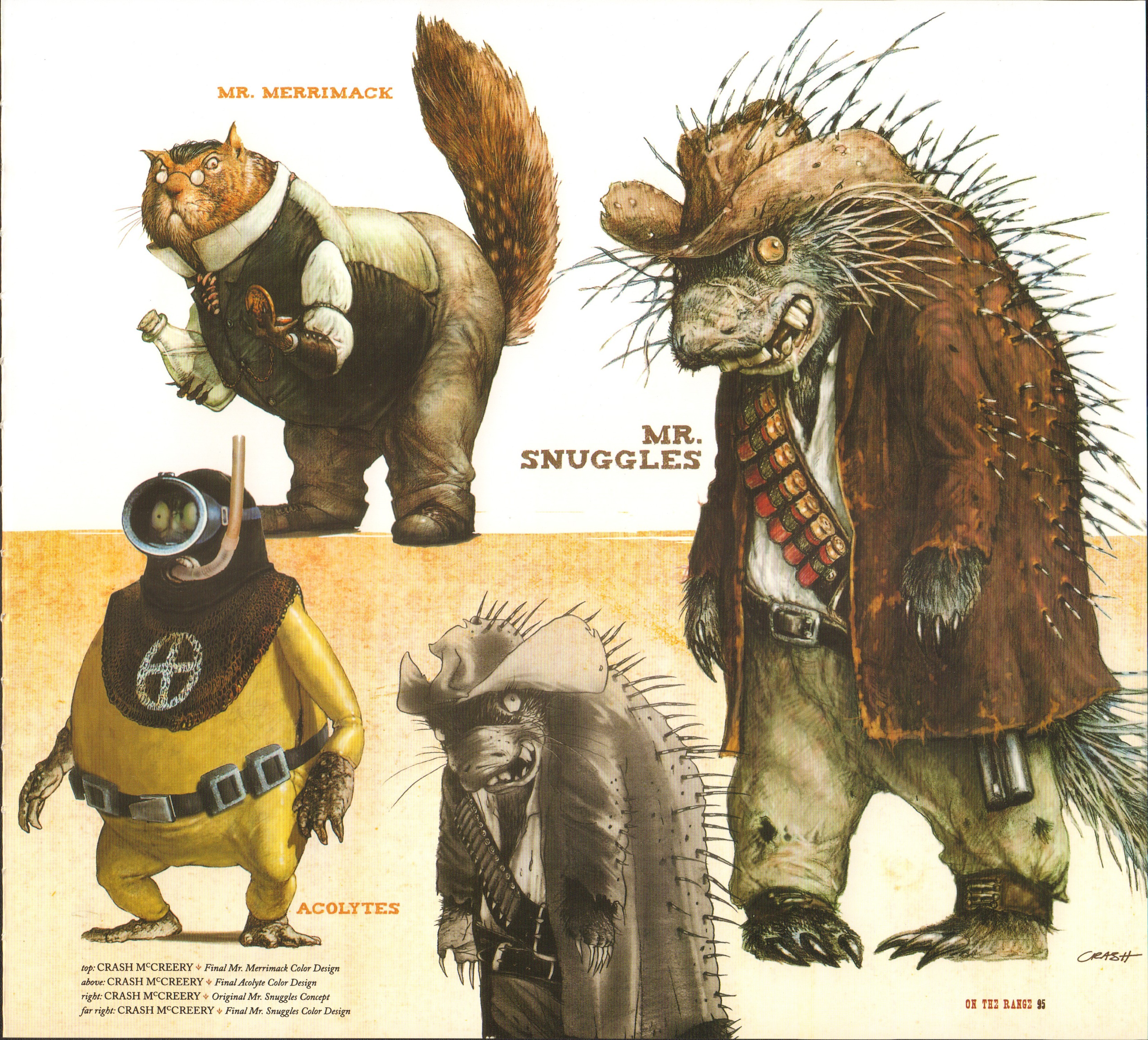The production and character design of 