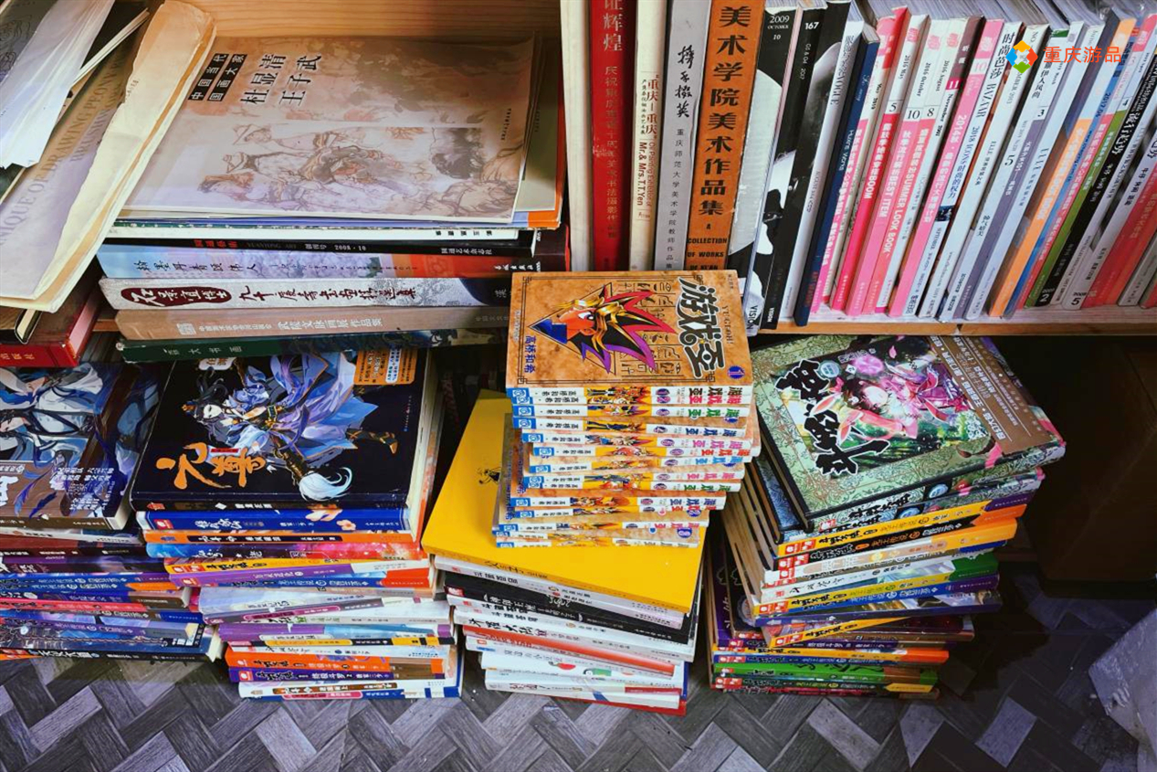 重庆黄桷坪的二手书店，80、90年代风格，老板还是追星族