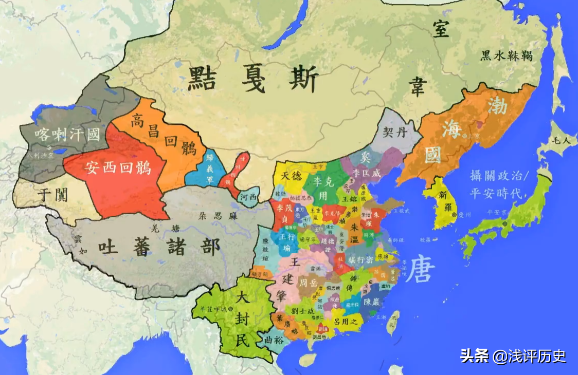 通过地图看唐朝版图变迁：一个庞大帝国，最后走向瓦解
