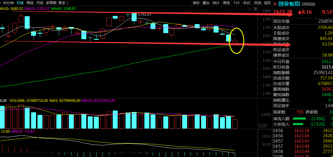 今日指数出现小幅反弹，5.1节后会继续延续今日