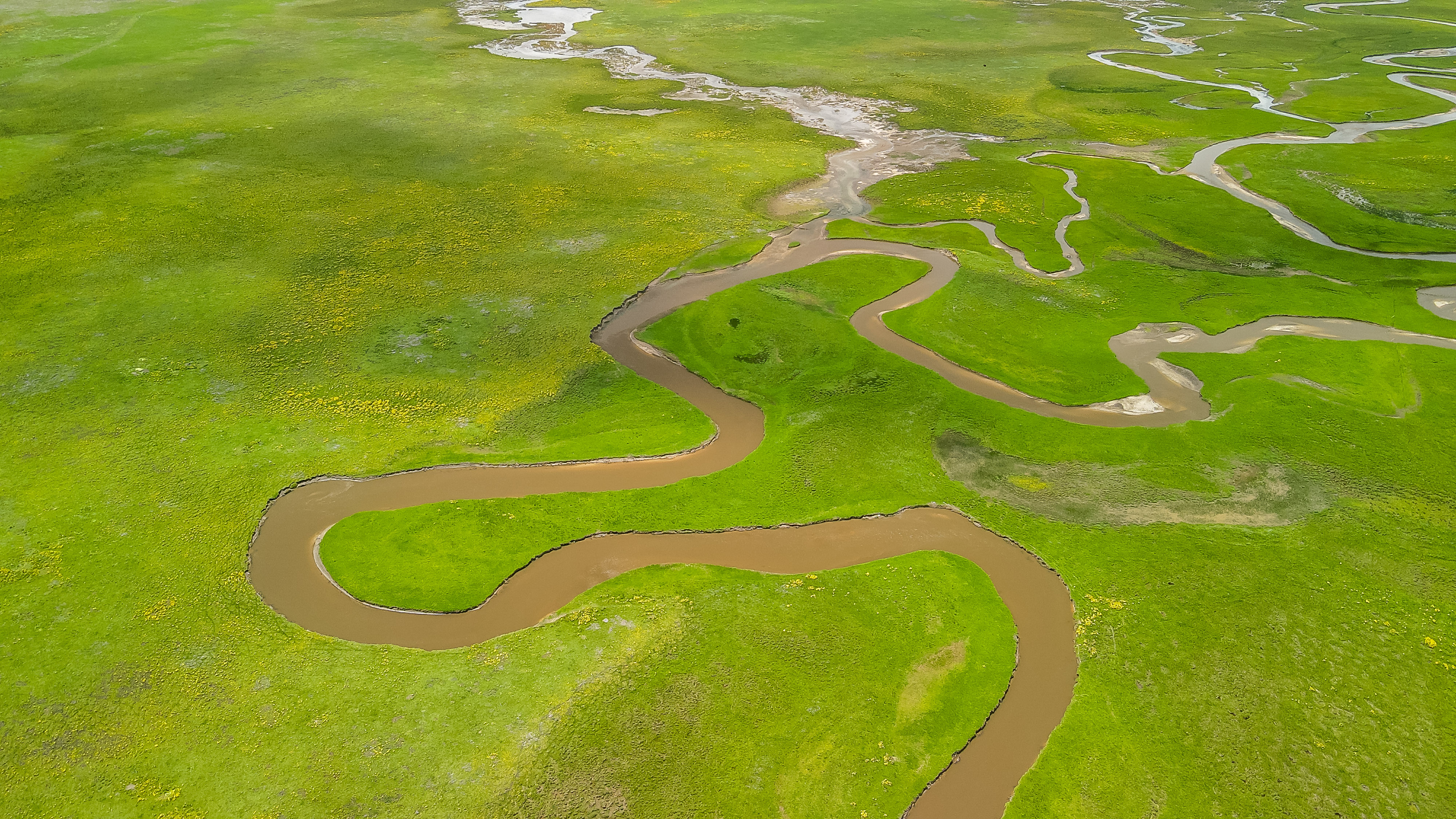 Gannan Zhaga is a small scenic spot, the grassy Guomang Wetland, the ...