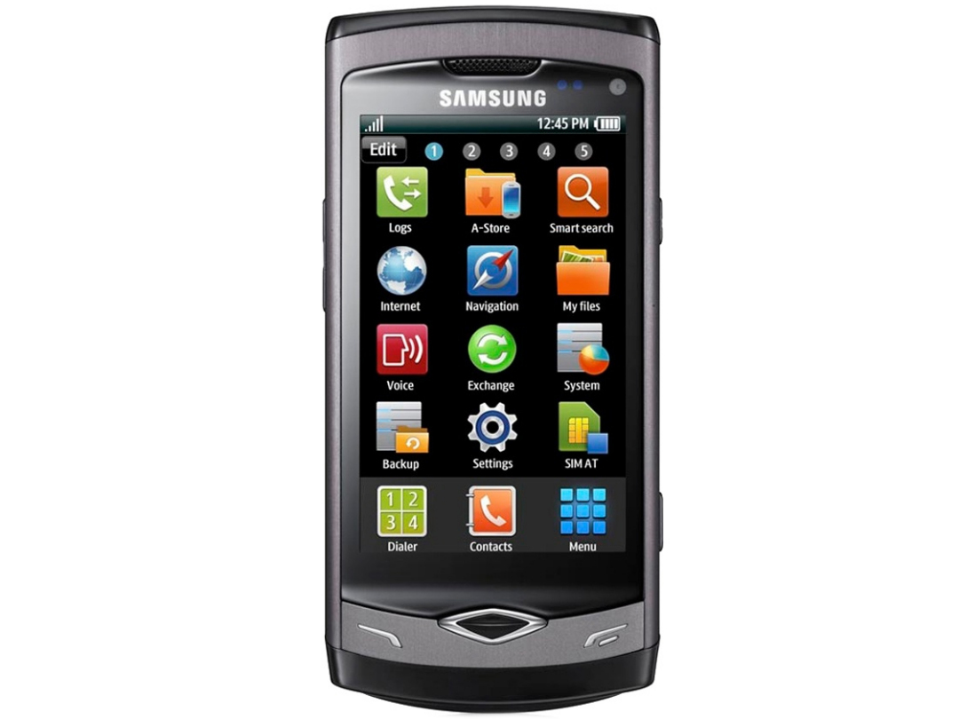 第一款选用bada系统软件的手机上S8500，那时候的三星也试着自身的系统软件