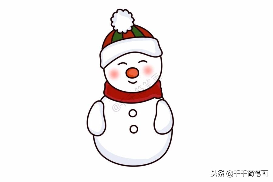 雪人简笔画视频图文教程