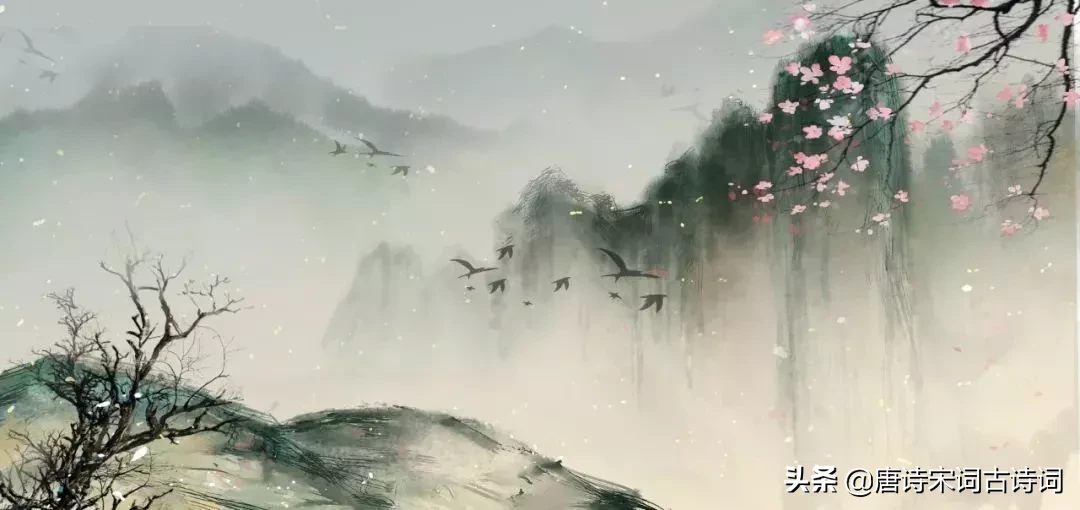 关于桃花的古诗名句:竹外桃花三两枝，春江水暖鸭先知图片