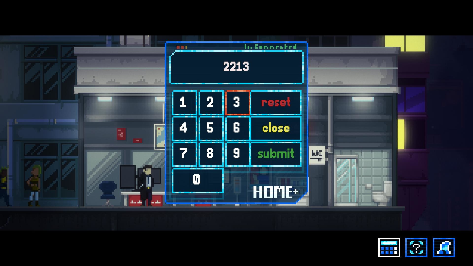 一款像素風格的偵探推理游戲