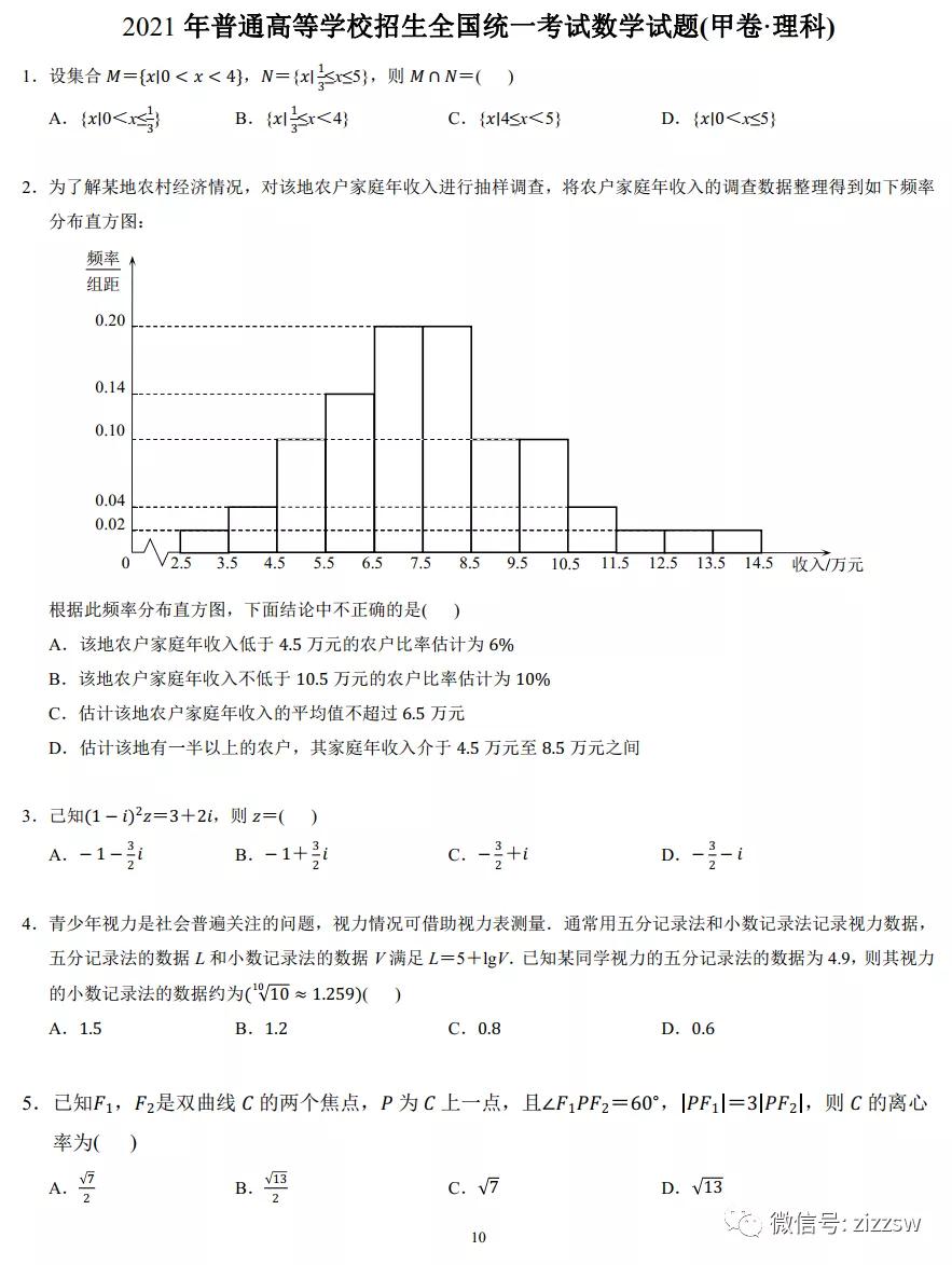 最新出炉，2021高考试卷答案