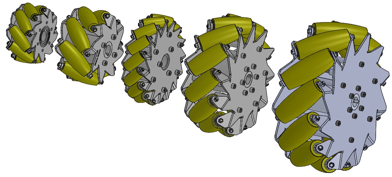 nexus麦克纳姆轮组3D数模图纸 STEP格式