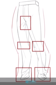 漫画男生西裤画法教程,画裤子不再难