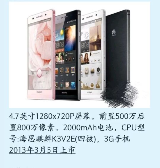 华为P系列手机发展史
