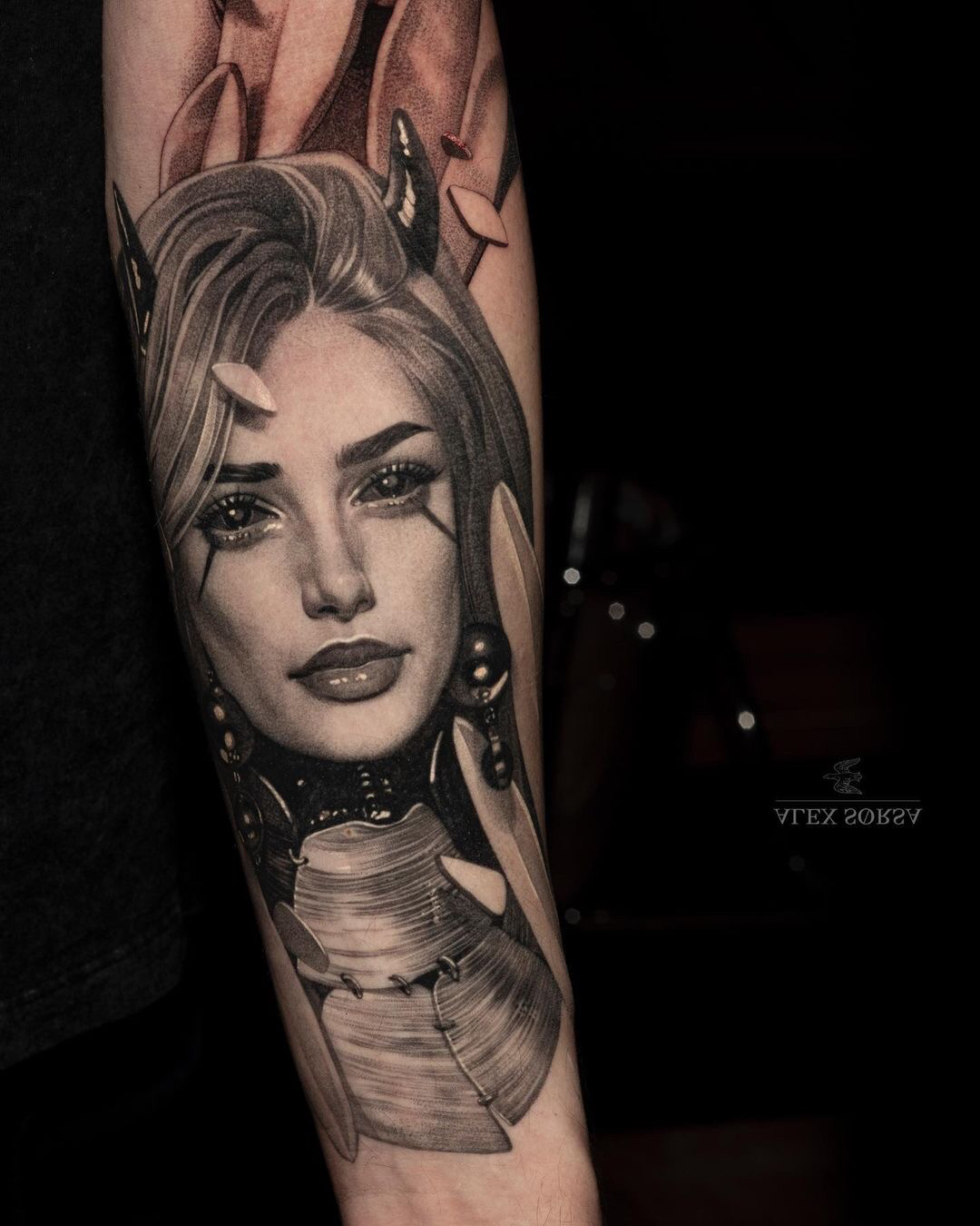 portrait tattoos on arm