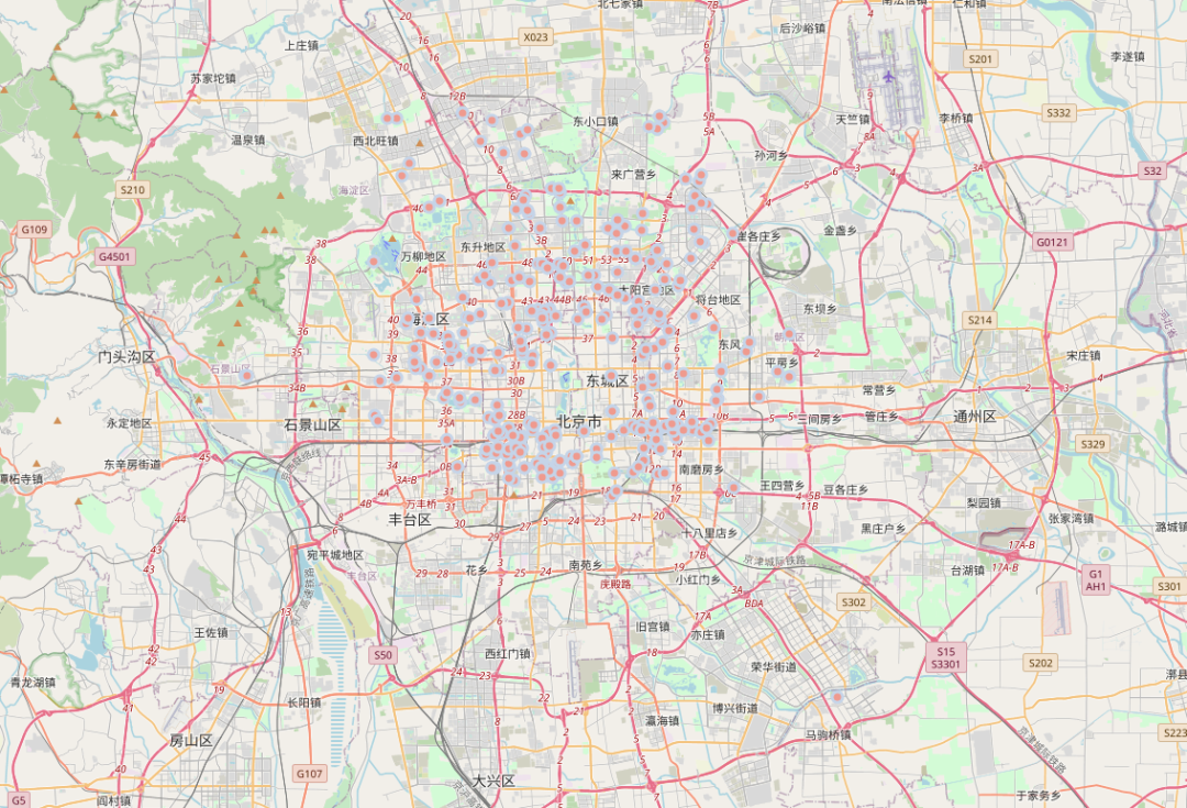 价格越高,越靠市中心以外;从地图信息来看,想在北京买一套地段不错的