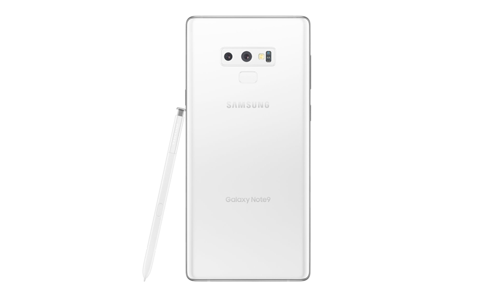 乳白色三星Galaxy Note9宣图，简洁无比