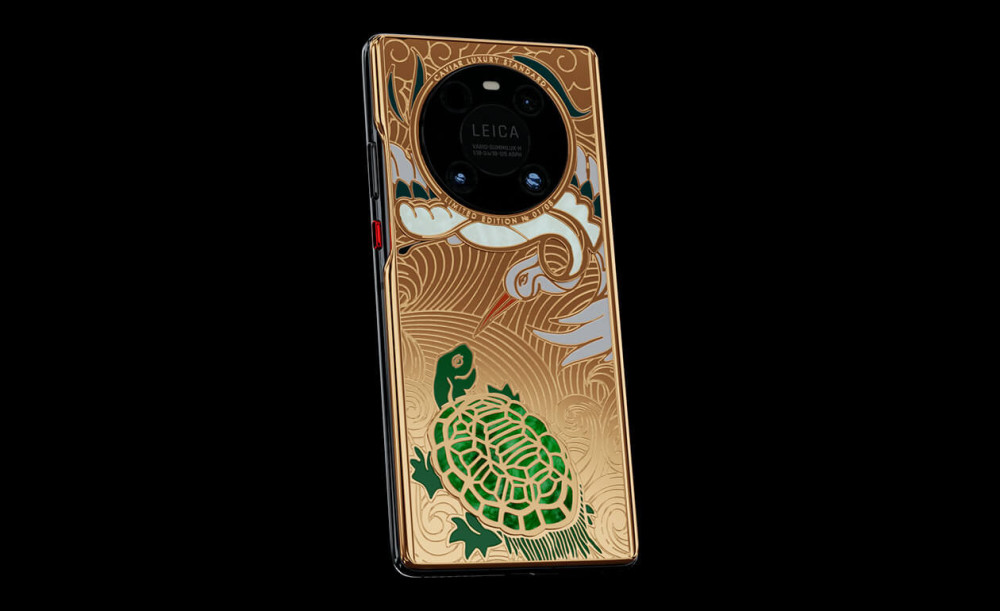 天价Mate40 Pro现身，黄金打造“一龟一鹤”，售价46.5万元